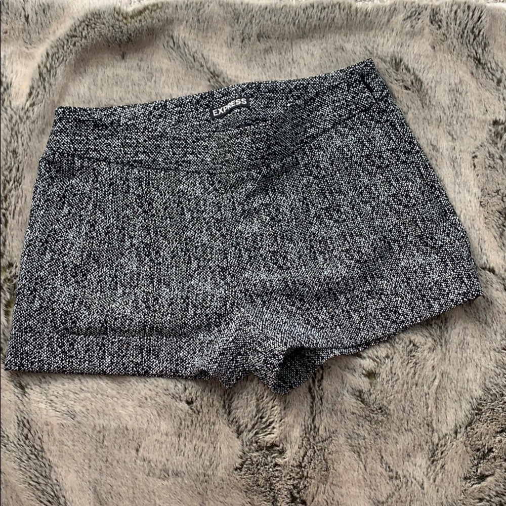 Express Black and White Shorts